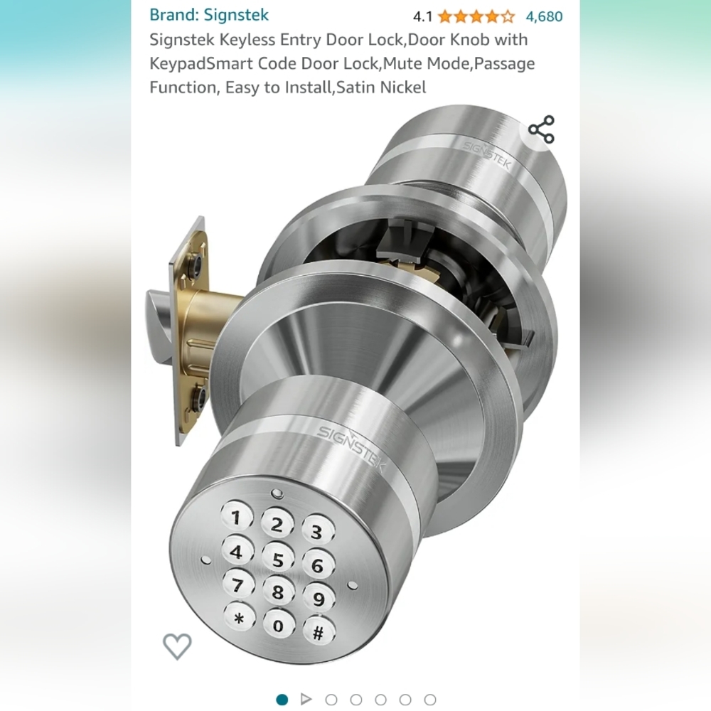 Signstek keypad door knob